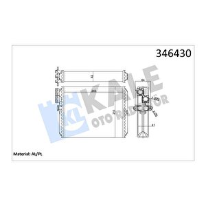 Kalori̇fer Radyatörü Volvos60 2.0t 2.4 01 S80 98-06 V70 00 Xc70 00 Xc90 02 812328
