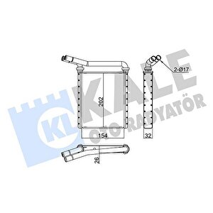 Kalori̇fer Radyatörü Toyota Auris. Corolla 1.4l Nde150 Nde180 07- 1.6l Zre151 Zre181 Zre185 07- 1.3 3l Nre180 12- / Avensis Zrt270 Azt270 Adt270 09- - Alemi̇nyum