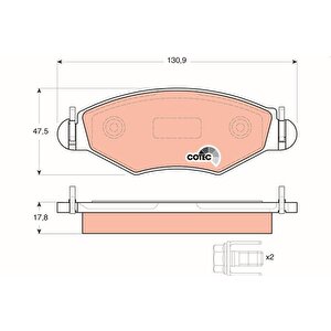 Ön Fren Balatasi Peugeot P206 1.4 1.6 09/98 P306 1.4 1.6 5/93