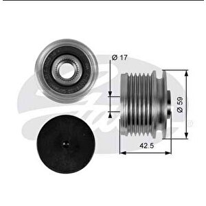 Alternatör Kasnaği Rulmanli Clio Ii-mgn-kng-scenic K4m-k4j-k9k-f4p 6 Kanal Ayarli