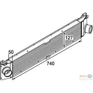 Turbo Radyatörü Intercooler Ducato-boxer-jumper 2.2-2.3-3.0 D 06 740x127x50