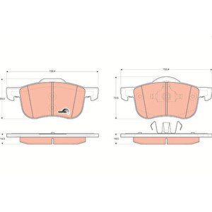 Ön Balata Volvo S60 00-10 S80 98-06 V70 97-07 Xc70 00-07 S70 97-00