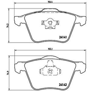 Ön Balata Volvo Xc90 2.5t 02 D5 02 T6 02 D5 V8 05 D5 09 3.2 06