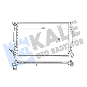 Radyatör Audi A4 00-04 08 A6 01-05 Exeo 08 Al/pl/brz 632x408x26