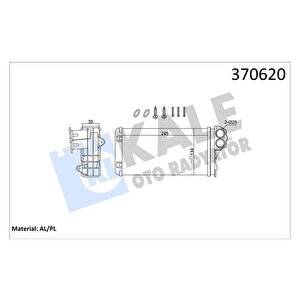 Kalori̇fer Radyatörü C3 02 P206 99 P307 00 Xsara 00 12 245x137x35 Mekani̇k