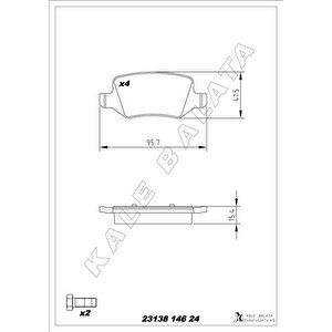 Fren Balatasi Arka Mercedes W168 W169 W245 W414