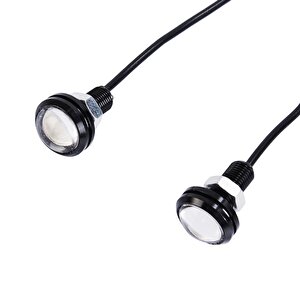 Yuvarlak Ledli Gündüz Farı 3 Watt Kırmızı Renk