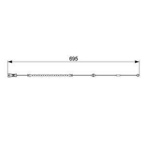 Ön Fren Balata Fi̇şi̇ İkaz Kablosu Vectra C 04/2002 Vectra C Gts 08/2002 Si̇gnum 2003 678mm