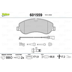 Ön Balata Ford Transit V363 14 -transit Custom 2.2 Tdci 12 Kablolu Fte Kirmizi Kutu