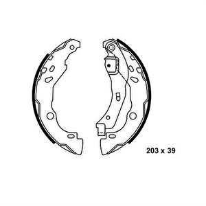 Arka Kampana Pabuç Balata Dacia Logan 1.5l Dci 04-12 / Renault Clio Iii 1.5l Dci 12-