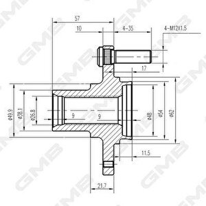 Ön Teker Poryasi Rulmansiz Hyundai Accent Admire Milenyum Era 01-10 / İ20 08- / Getz 02-09 / Kia Pi Canto 04- Abs Si̇z Araçlar İçi̇n