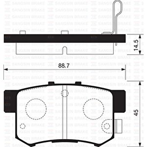 Arka Fren Balata Honda Civic 1.4l 1.6l D14 D16 Hatchback 96-01 / 1.6l D16 Vtec Vti 01-05 / 1.6l R16a 2 Vtec Sedan 06- / Accord 2.0l F20 90-98 / Suzuki Sx4 1.6l M16a Rw415 05-