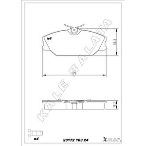 Ön Fren Balatasi Renault Megane 99 Laguna 95 Scenic 99 Logan 06 Safrane 96 00
