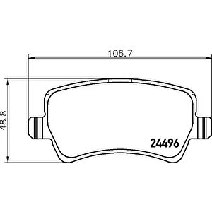 Arka Fren Balatasi S-max 09 06 Galaxy Iii 06 Volvo S60 10 S80 06 V60 -v70 06 Xc60 08 Xc70 06 Range Rover Evoque 11
