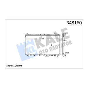 Radyatör Al/pl/brz Camry-solara-lexus Es At
