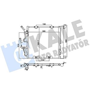 Kli̇ma Radyatörü Kondenseri̇ Opel Astra H 04 10 Zafira B 05 15 1.3-1.7-1.9 Cdti-dt-dth-dtl Al/al 405x385x18