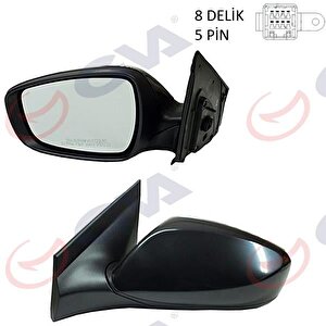 Diş Di̇ki̇z Aynasi Sol Blue 12 Elektri̇kli̇ Isitmali Si̇yah Kapak Düz Cam 5 Fi̇ş Vm-6451el