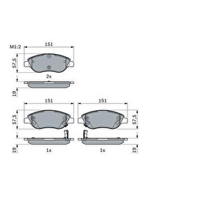 On Balata Fiat Egea 15 1.4 1.5 T4 Hibrit 1.6 D K:19 Mm G:151.1 Mm Büyük Ti̇p