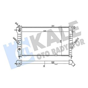 Su Radyatörü Opel Vectra A 1.6i 1.8i 2.0i 88-95 Calibra A 2.0i 94-97 At Ac Mekani̇k 620x378x34