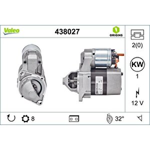 Mars Motoru 12v 1.0kw 8 Dis Mercedes W168 W169 W245 W414
