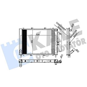 Radyatör Kondenser Kng 1.9 Dci̇ 03 Mek Ac Al/al 595x377x40