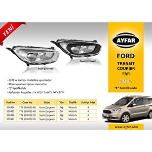 Far Sağ Krom Çerçeveli̇ Ford Transit Courier 18