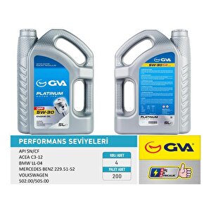 Motor Yaği 5w30 5 Lt Platinum Parti̇küllü-dpf Tam Senteti̇k Api Sn/cf