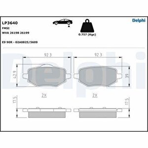 Arka Fren Balatasi Otomati̇k El Freni̇ Corsa F-c4-208-2008-ds3