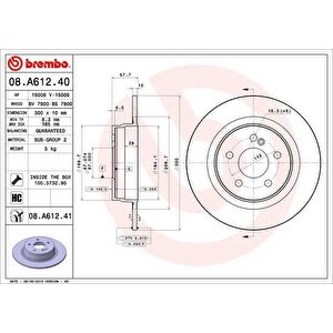 Fren Diski Arka Mercedes W204 S204 C204 C207 A207
