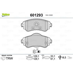 Ön Fren Balatasi Citroen C4 B7 1.4 Vti 09 C4 1.6 Hdi 11/2009 Ds4 1.6 Hdi 1. 4.2011 Fte Kirmizi Kutu