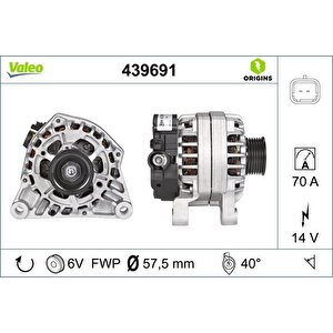 Alternatör 14v 70ah Bipper-nemo-p206-partner-partner Tepee-berlingo-xsara-c15-jumpy Tu1jp 439275