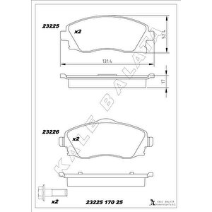 Ön Balata Combo C-corsa C 1.3-1.7 Cdti 01 Meriva 03 Tigra 04 Gdb1570