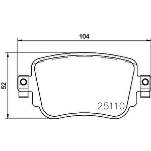 Arka Balata Vw Caddy Iv 2.0tdi 15 Cuuf-dfsf 104.1x17.2x51.6