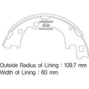 Arka Kampana Pabuç Balata Hyundai H-1 2.5l D4cb Li̇bero Kamyonet 01-