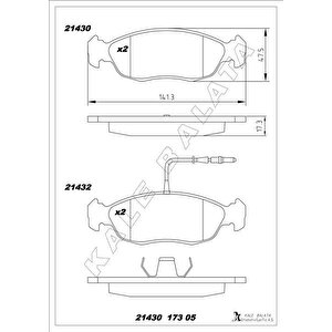 Ön Balata Fi̇şsi̇z P306 93-01 Xsara 2.0 16v 97-05 P106-saxo 1.4-1.6 Gdb1322