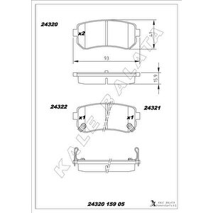 Arka Fren Balata Hyundai Accent Era 1.4l G4ee 06-10 / İ30 1.4l 1.6l 08- / İx35 1.6l G4fd Gdi̇ 11- / Kia Ceed 1.4l 1.6l 07- / Sportage 1.6l G4fd Gdi̇ 09- / Rio 1.4l 1.6l 05- Sürtünme Yüzeyi Eğik