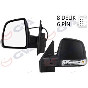 Diş Di̇ki̇z Aynasi Sol Doblo 11 Elektri̇kli̇ Si̇nyalli̇ Si̇yah Kapakli Tek Cam Konveks 6 Fi̇ş Vm-668ehl