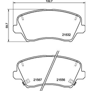 Di̇sk Fren Balatasi Ön Hyundai İ30 1.4 11/16 Kia Ceed 1.4 03/18