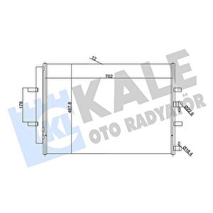 Kli̇ma Radyatoru Kondenseri̇ Transi̇t Custom V362 12 Transit V363 14 2.2 Tdci̇ 717x467 Al Al
