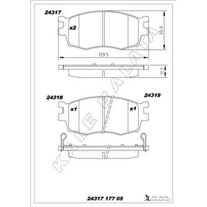 Ön Fren Balata Hyundai Accent Era 1.4l 1.6l Benzinli 06-10 1.5l Crdi Dizel 06- / İ20 1.4l D4fc Crdi Dizel 08- / Kia Rio 1.4l 1.6l Benzinli 05- 1.5l Crdi̇ 06-