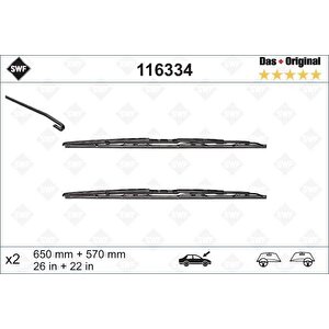Silecek Supurgesi 650/560mm Swf Bmw E39