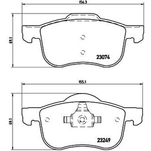 Ön Balata Volvo S60 00-10 S80 98-06 V70 97-07 Xc70 00-07 S70 97-00