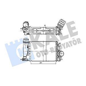 Turbo Radyatörü Renault Megane Iv 15 Scenic Iv 15 Kadjar 15 Captur I 13 Talisman 15 1.3tce Brazing 281x217x80