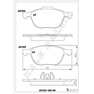 Ön Balata Focus 04 18 Cmax 07 19 Kuga I -ii 08 14 Volvo V40 19 C30 06 12 S70 08 13s40 04 12 V50 04 12 Mazda 3 03 09 5 05 09