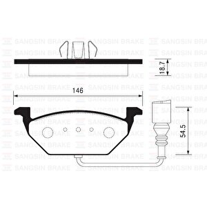 Ön Fren Balata Fi̇şli̇ Audi A3 00- / Seat Ibiza Iv. V 02- / Leon 99- / Skoda Fabia 99- / Octavia 99- / Roomster 06- / Vw Bora 98-05 / Golf Iv.v.vi 98- / Jetta 08- / Caddy Iii 04- / Polo 02-10