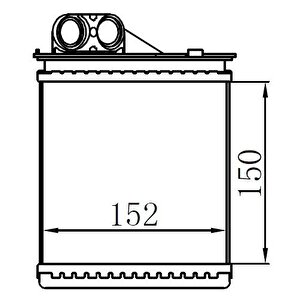 X Kalori̇fer Radyatörü Brazi̇ng Logan 05 Duster 10 Sandero 10 150x152x32