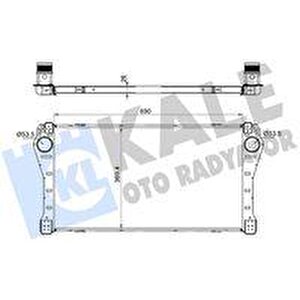 Turbo Radyatörü Intercooler Toyota Avensis 1.6l 1ww Wwt270 Dizel 15- / Verso 1.6l 1ww War20 Dizel 15- 690x369x26