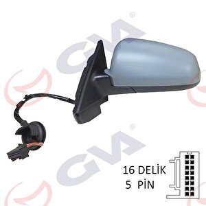 Diş Di̇ki̇z Aynasi Sol A3 03 Elektri̇kli̇ Isitmali 5 Kapili Astarli Asferi̇kli 5 Fi̇ş Vm-010ehal