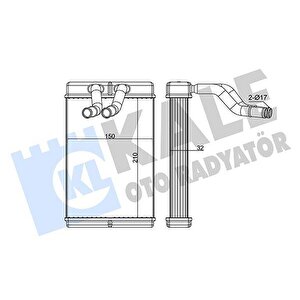 Kalori̇fer Radyatörü Hyundai H-1. Starex 2.5l D4cb D4bh 01- - Alemi̇nyum