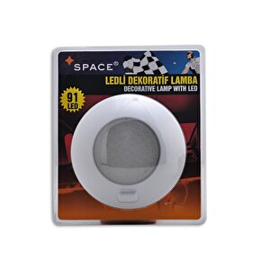 Ledli Dekoratif Tavan Lambası (91led) Yuvarlak 24v / Laak122-1-24